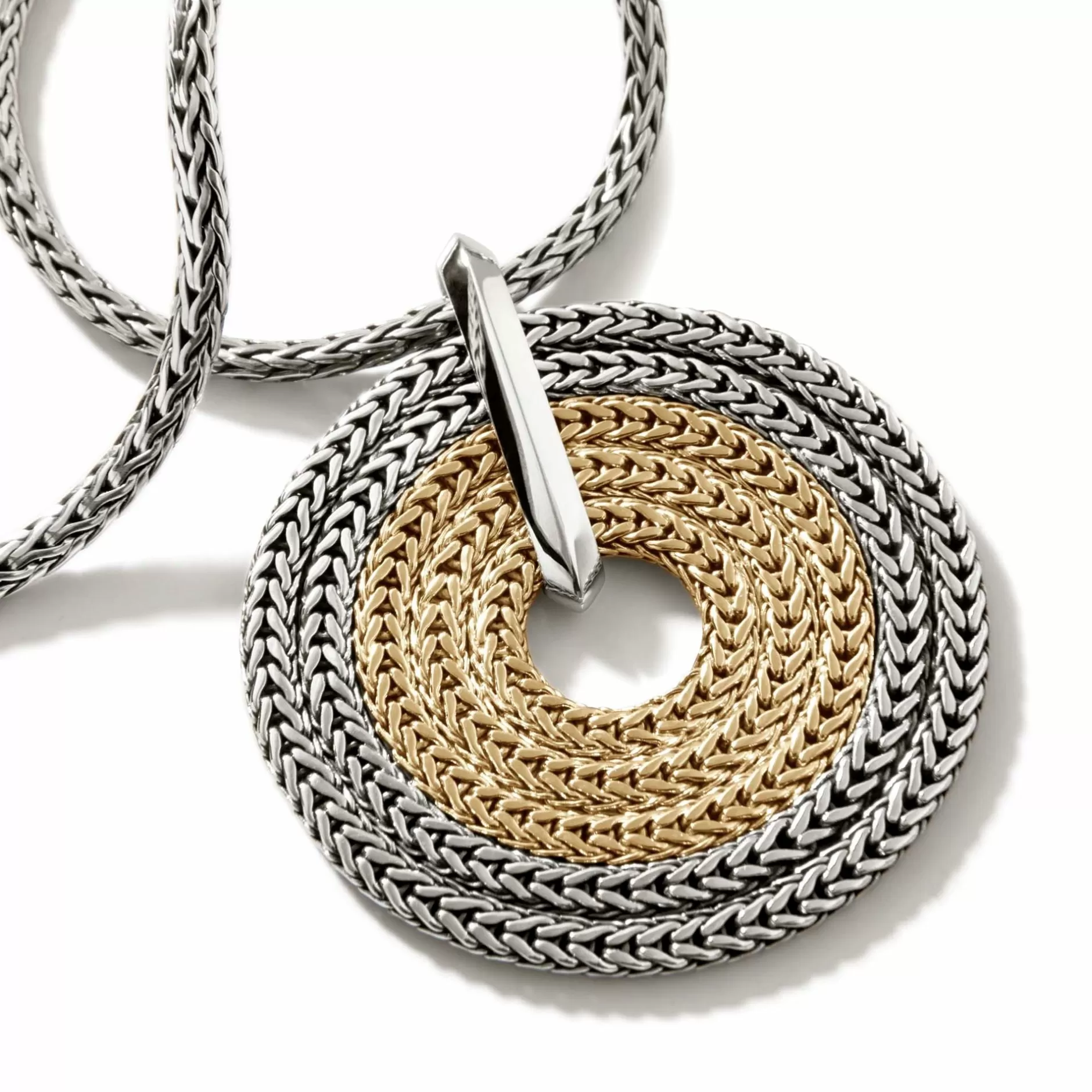 Rata Chain Pendant Necklace, Silver, Gold^John Hardy Best Sale