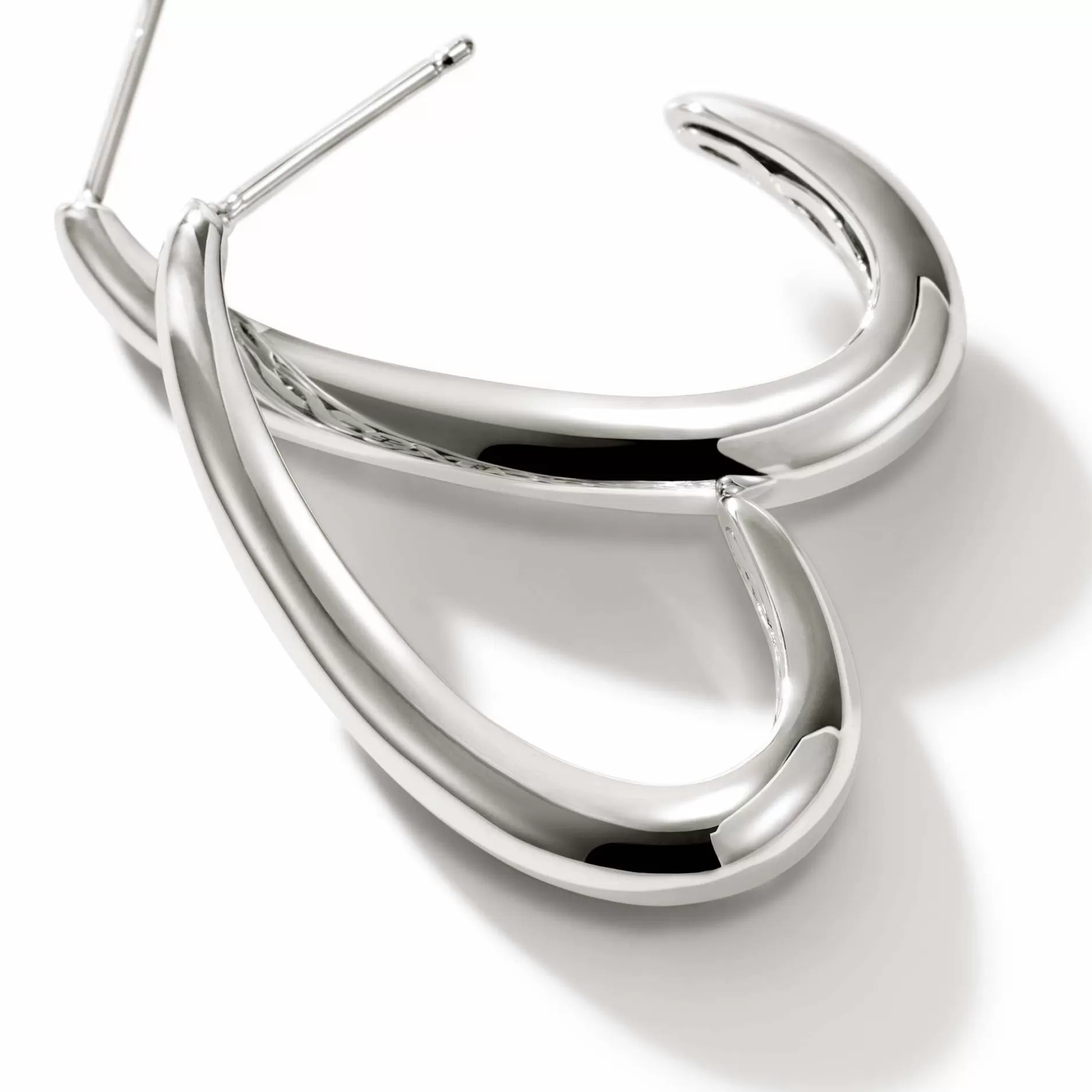 Surf J Hoop Earring, Sterling Silver^John Hardy Best