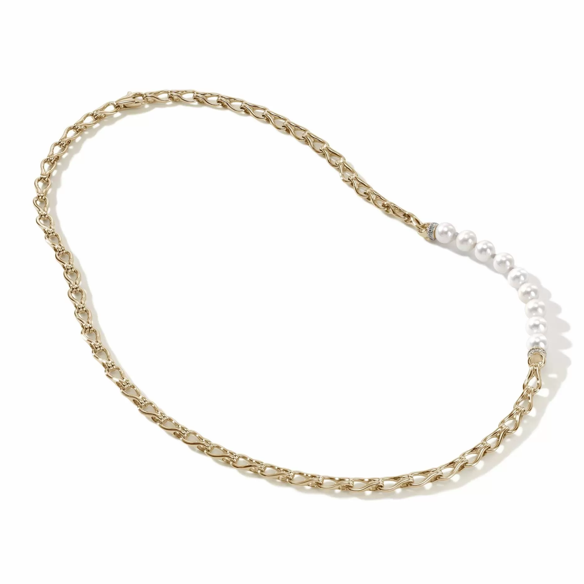 Surf Necklace, Gold, Diamonds, Pearl, 10Mm^John Hardy Cheap