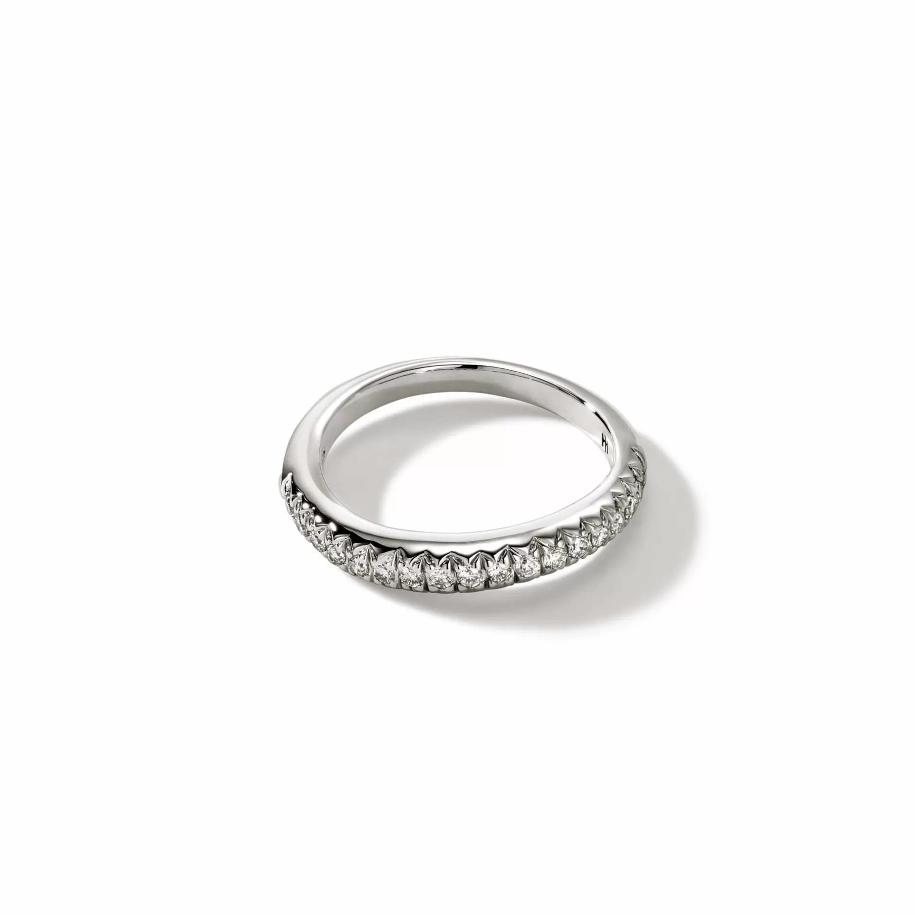 Surf Ring, Sterling Silver, Diamonds, Slim^John Hardy Fashion