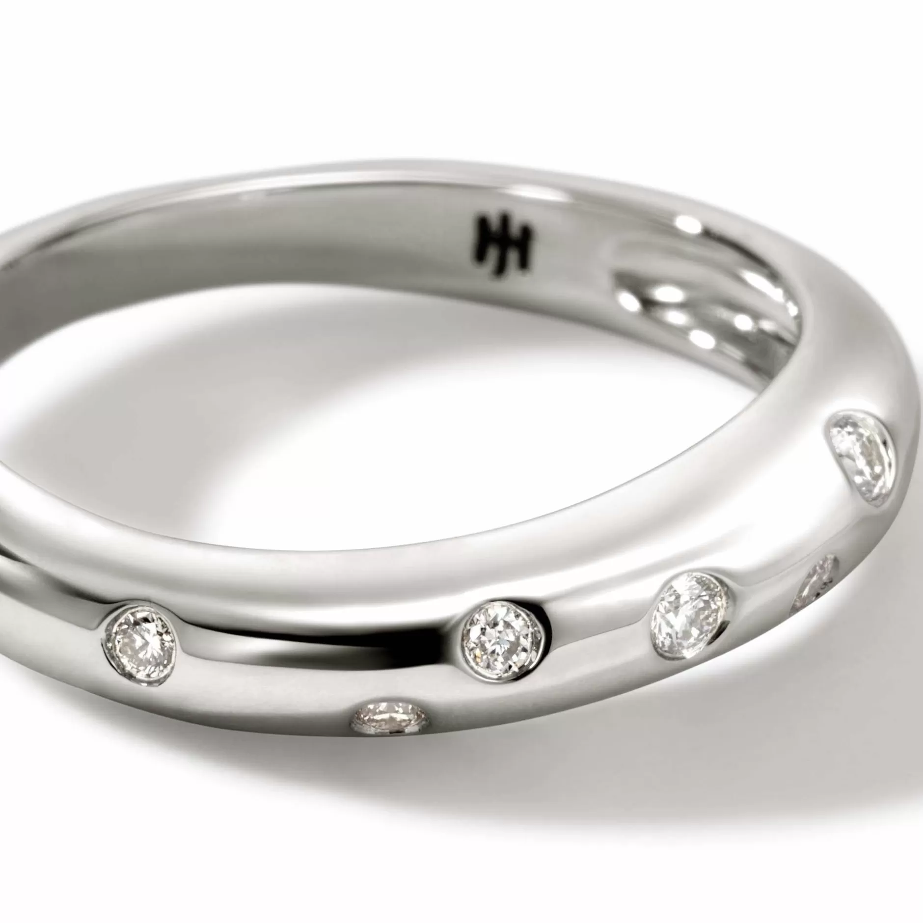 Surf Ring, Sterling Silver, Diamonds, Slim^John Hardy New