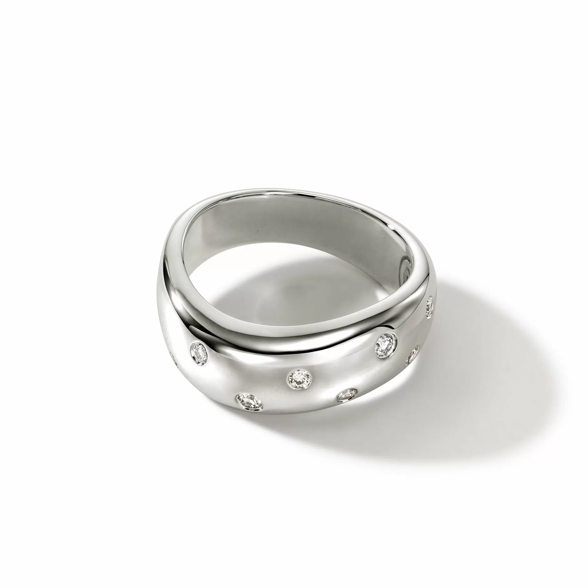 Surf Ring, Sterling Silver, Diamonds, Wide^John Hardy Cheap