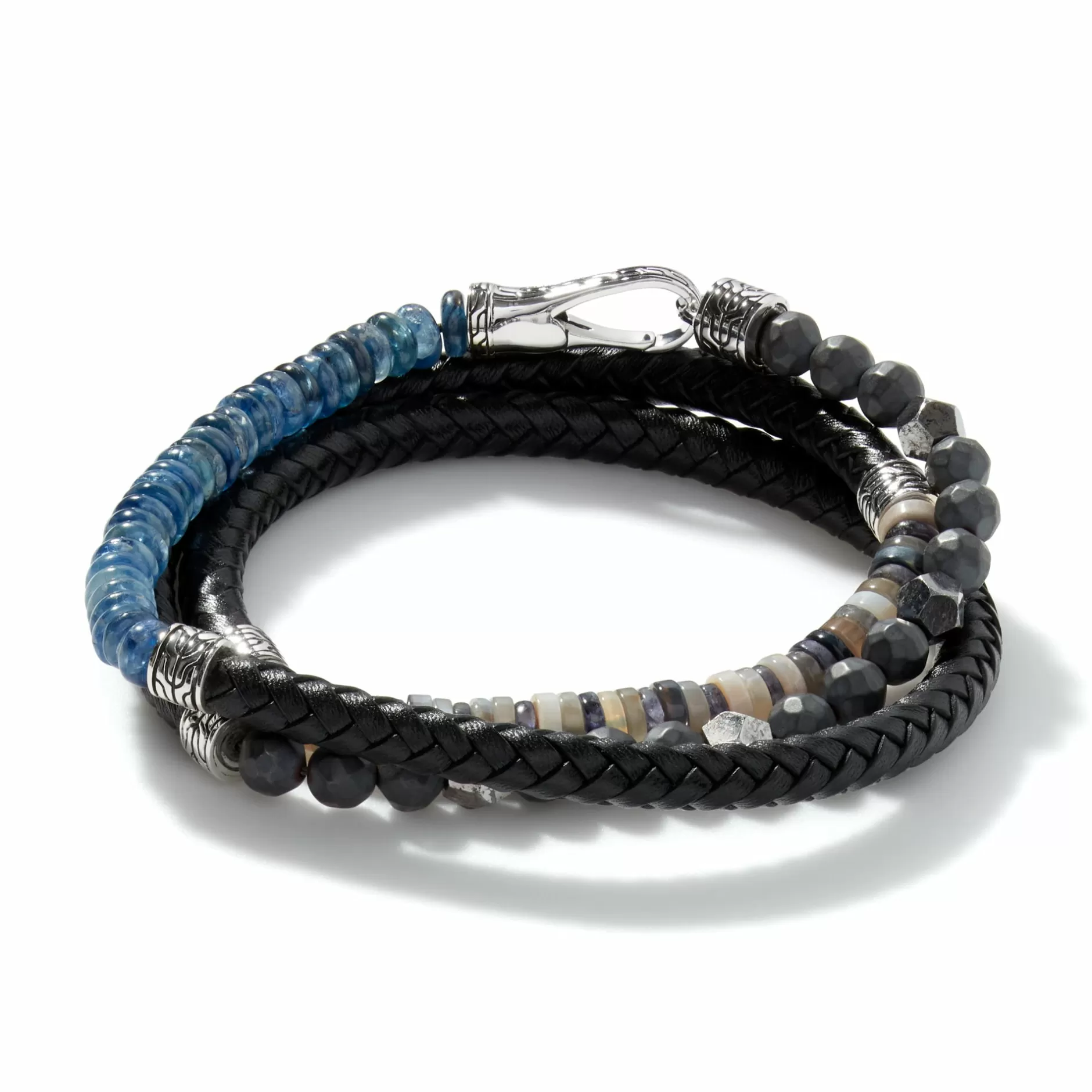 Triple Wrap, Silver, Gemstone, Leather^John Hardy Clearance