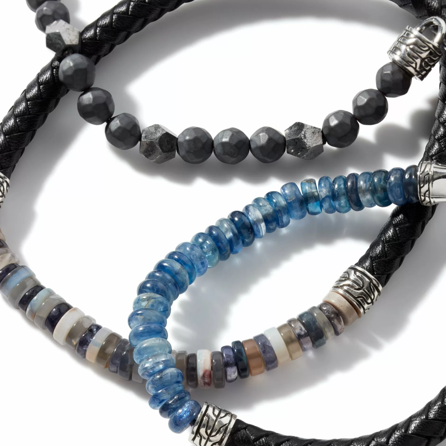 Triple Wrap, Silver, Gemstone, Leather^John Hardy Clearance